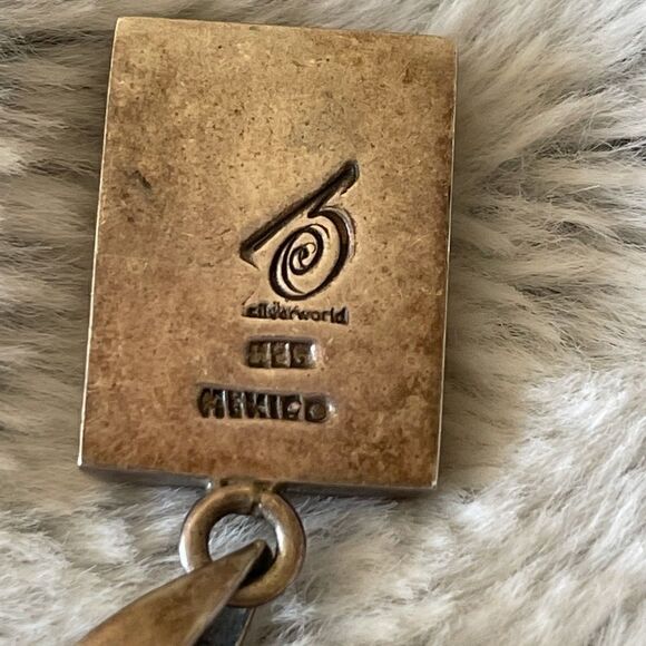 Vintage mexico 925 sterling onyx charm - Picture 6 of 9